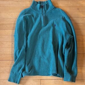 Polo by Ralph Lauren Jade Green Quarter-Zip Pullover Sweater